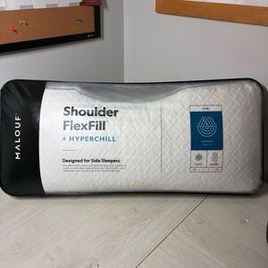 NWT Malouf Shoulder FlexFill HyperChill Hybrid King Pillow Side Sleeper Support